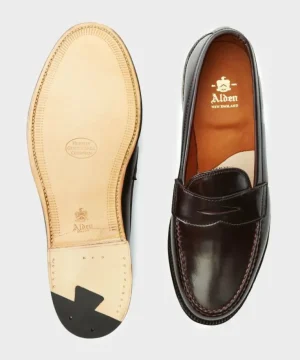 Best Alden Cordovan Leisure Handsewn Moccasin In Dark Burgundy Brown