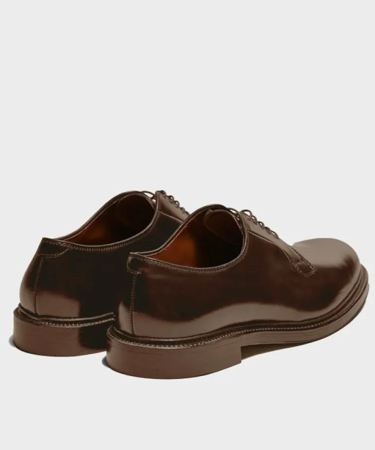 Outlet Alden Plain Toe Blucher Color 8 Shell Cordovan Brown