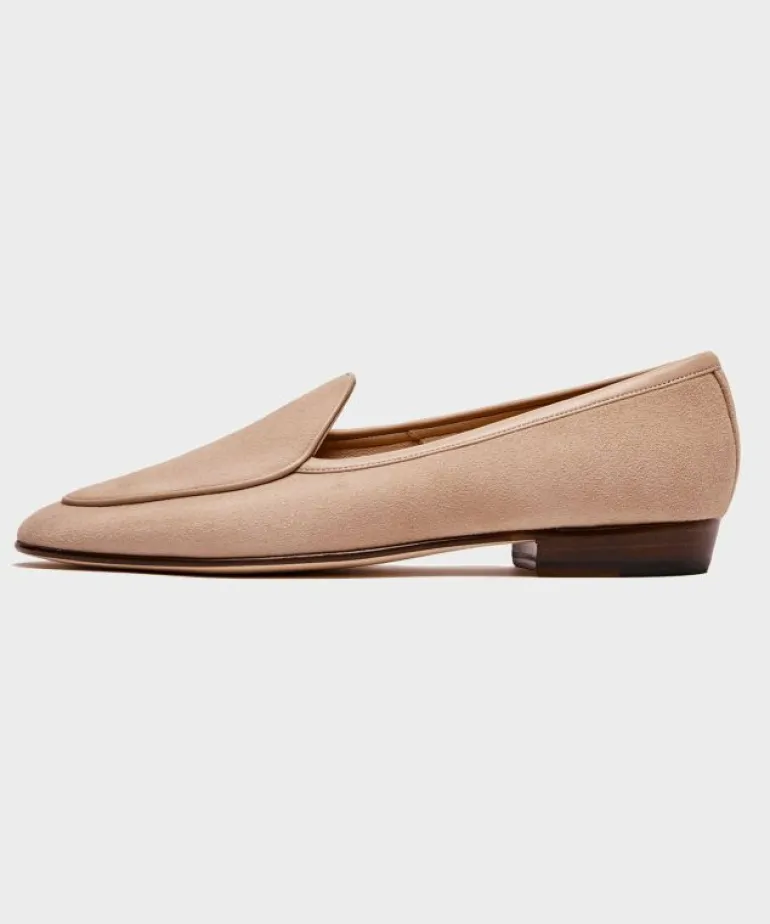 Cheap Baudoin & Lange Exclusive Sagan Classic Loafer Albatre Suede Brown