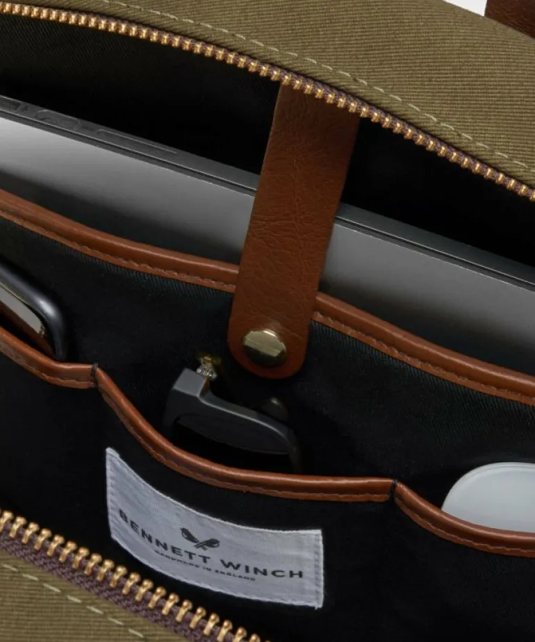 Shop Bennett Winch Canvas Backpack in Olive Green