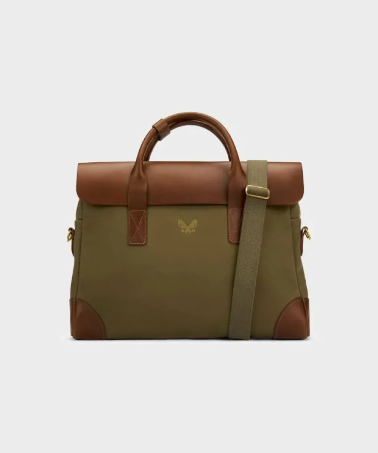 New Bennett Winch Canvas Brief in Olive Brown