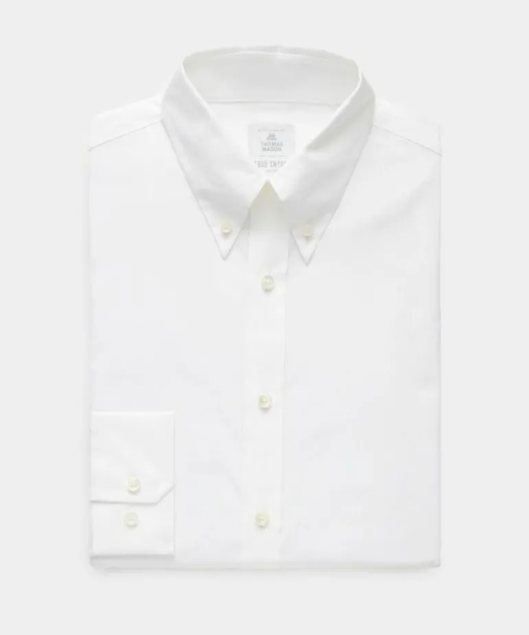 Cheap Todd Snyder Button-Down Poplin Dress Shirt in White