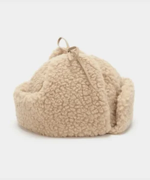 Store Câbleami Boa Aviator Hat in Beige Brown