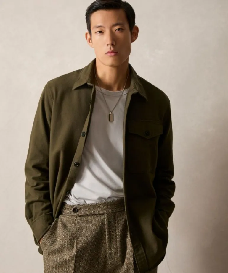 Online Todd Snyder Chamois Shirt in Dark Moss Green
