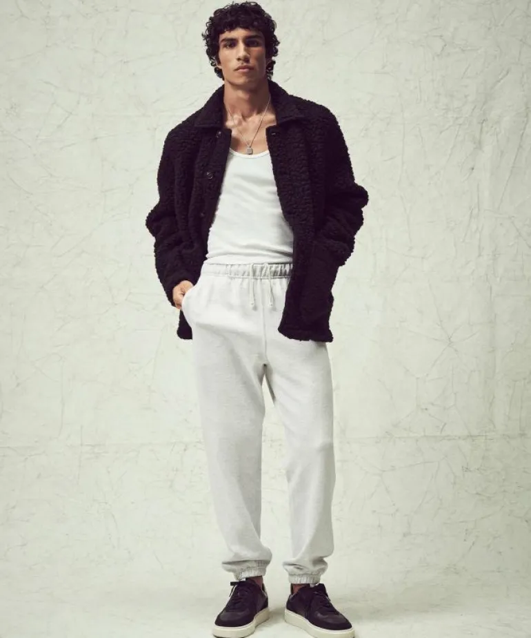 Online Todd Snyder + Champion Champion Canadian Fleece Relaxed Sweatpant in Silver Mix Grey