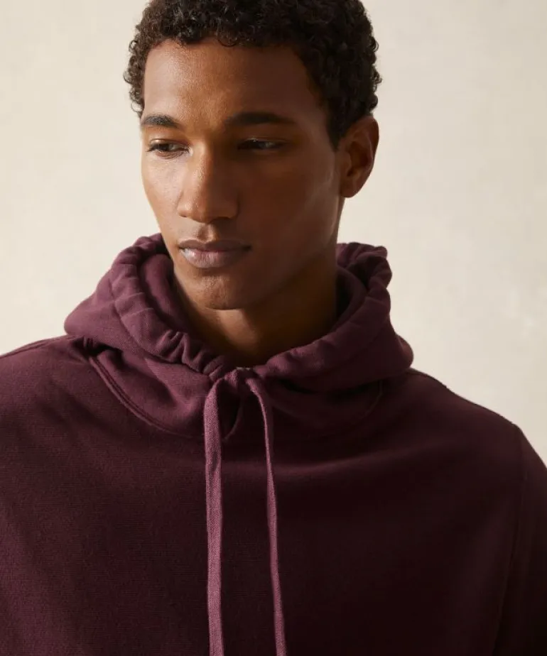 Hot Todd Snyder + Champion Champion Midweight Popover Hoodie Sweatshirt in Blackberry Red