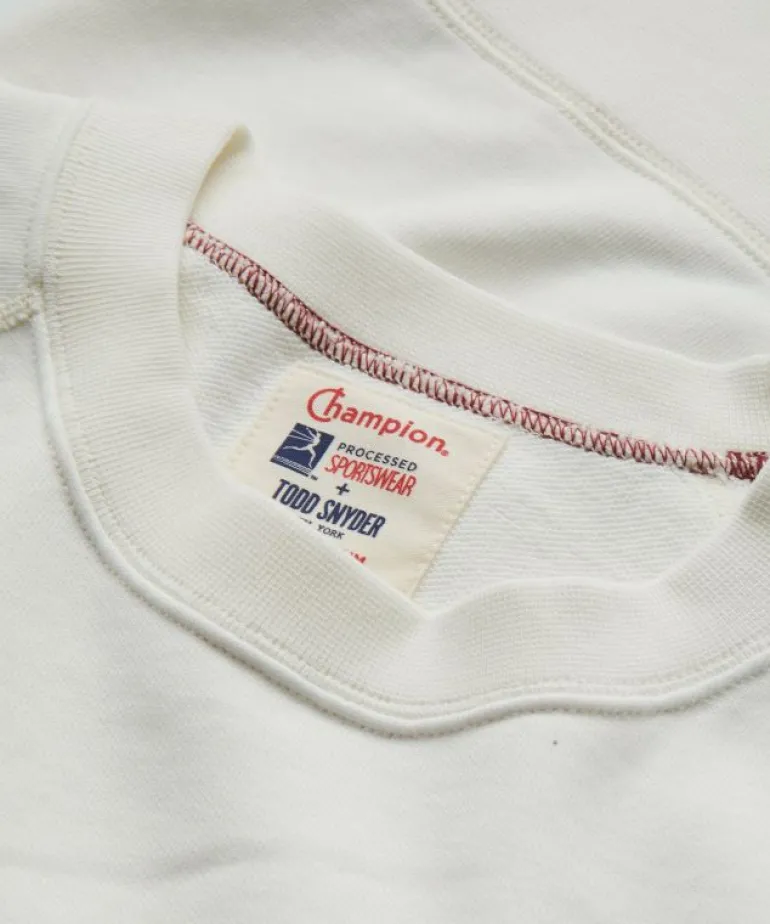 Online Todd Snyder + Champion Champion Midweight Short-Sleeve Sweatshirt in Antique White