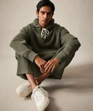 Flash Sale Todd Snyder + Champion Champion Oversized Waffle Hoodie in Olive Green