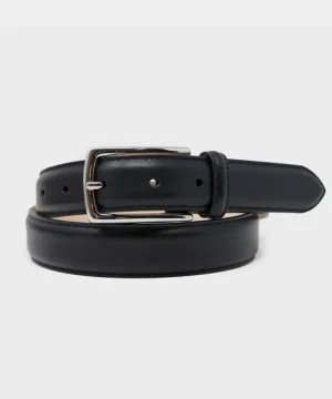 Discount Todd Snyder Classic Leather Dress Belt in Black