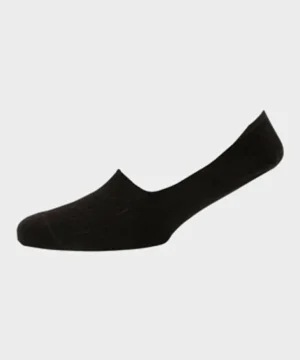 Cheap Corgi Rib Mercerized Cotton Invisible Sock in Black