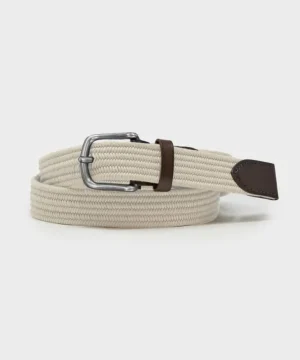 Outlet Todd Snyder Cotton Stretch Braided belt in Canvas White