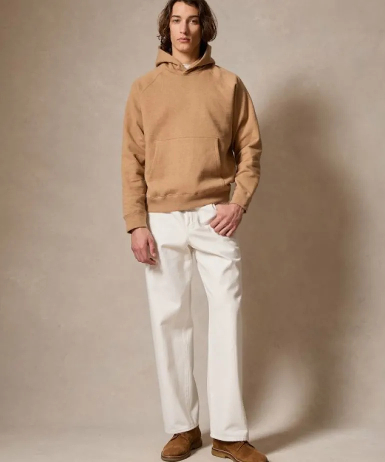 Store Todd Snyder Cotton-Camelhair Fleece Hoodie in Camel Brown