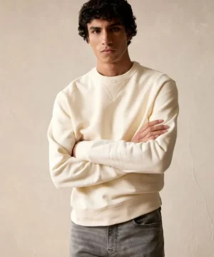 Clearance Todd Snyder Cotton-Camelhair Fleece Sweatshirt in Vintage White