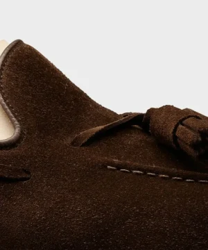 Best Sale Crockett & Jones Cavendish Loafer in Dark Suede Brown