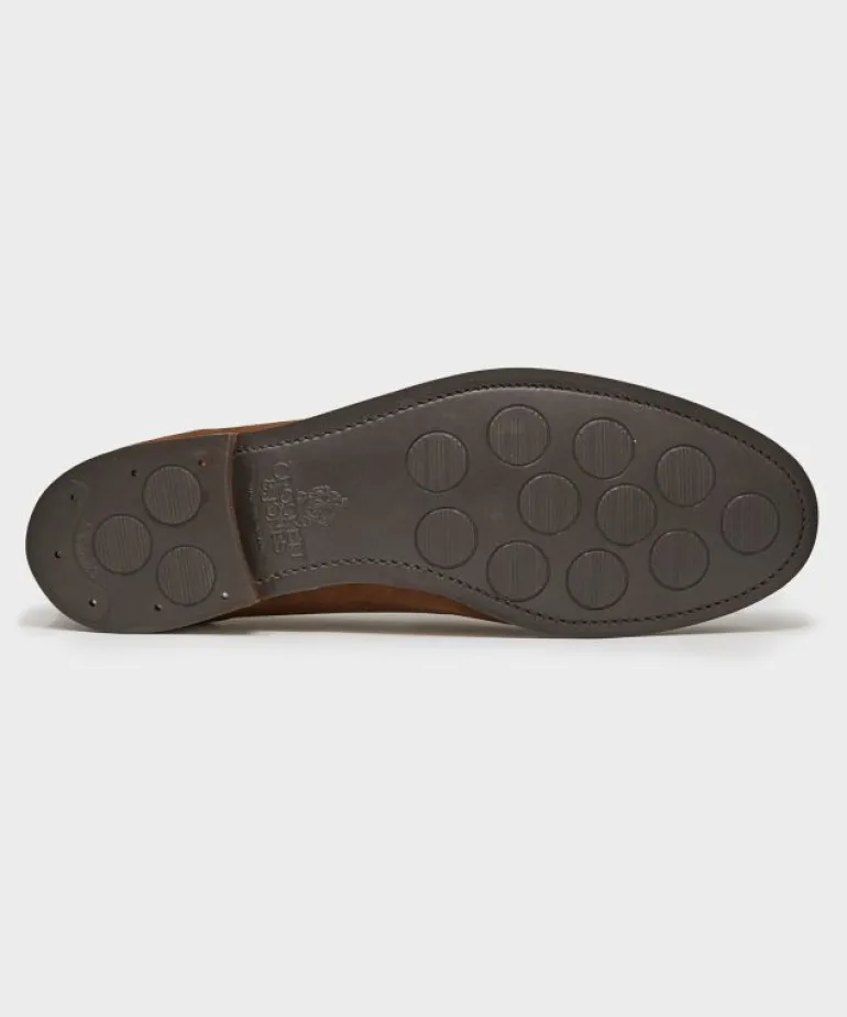 Discount Crockett & Jones Harvard Loafer in Snuff Suede Brown