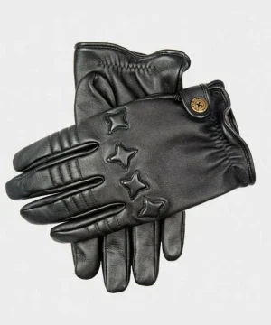 Cheap Dents Gloves Dents Bikers Style Leather Driving Glove in Black
