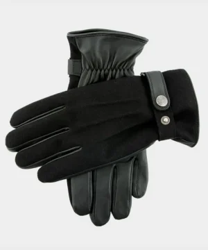 Best Dents Gloves Dents Guildford Flannel Glove in Black