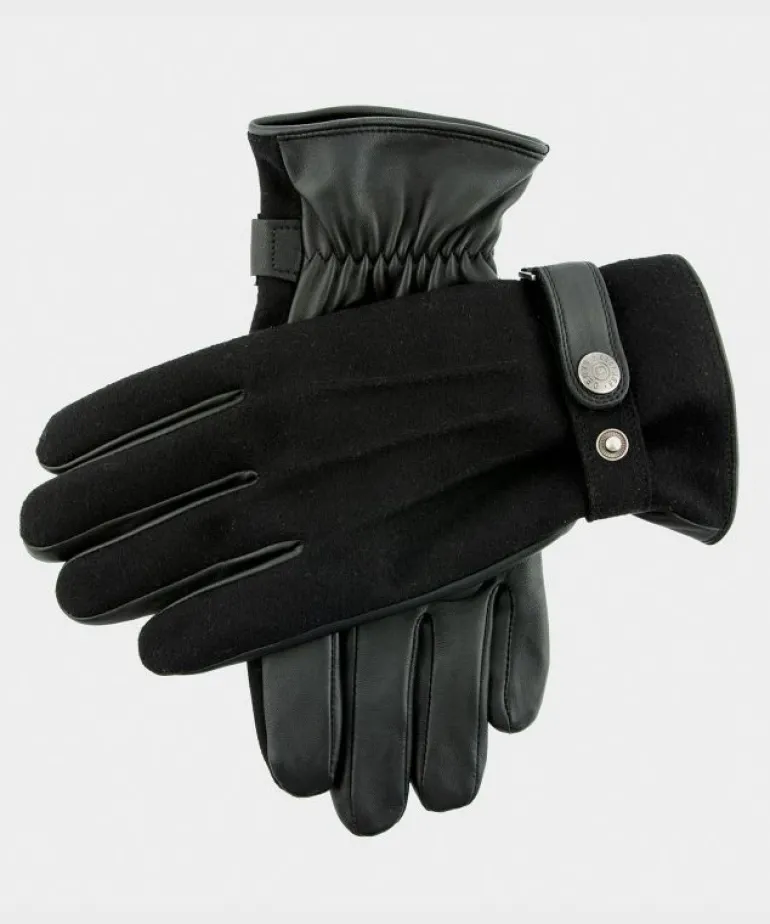Best Dents Gloves Dents Guildford Flannel Glove in Black