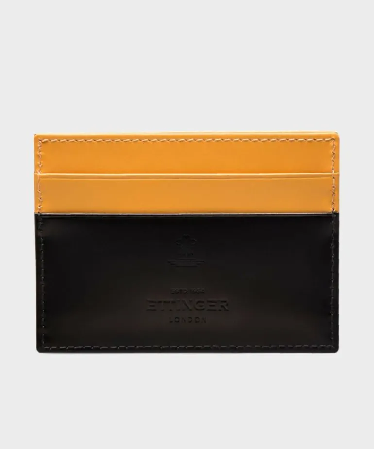 Clearance Ettinger Bridle Hide Flat Credit Card Case in Black