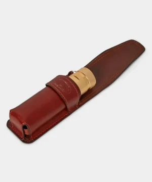 Hot F. Hammann Torch with Leather Case Brown