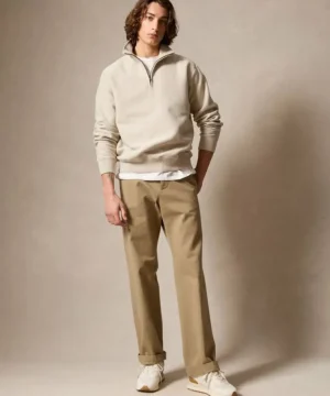 Online Todd Snyder Fleece Quarter-Zip Sweatshirt in Stone White