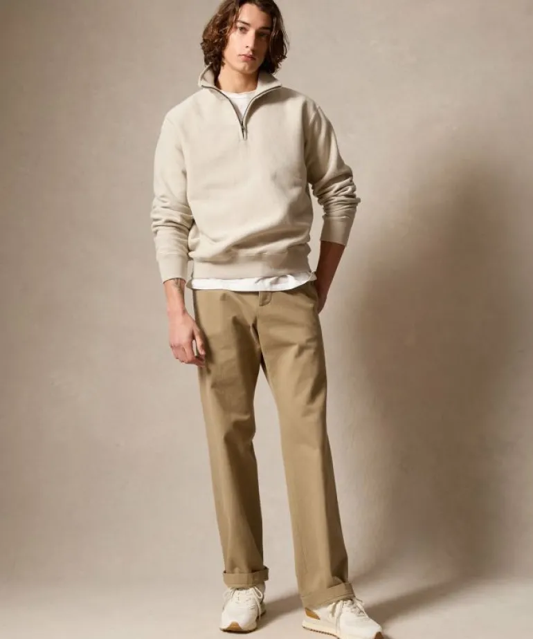 Online Todd Snyder Fleece Quarter-Zip Sweatshirt in Stone White