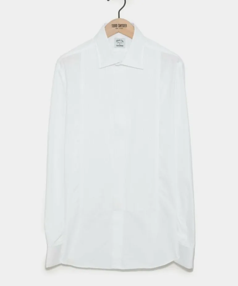 Best Hamilton + Todd Snyder Pleated Tuxedo Shirt in White