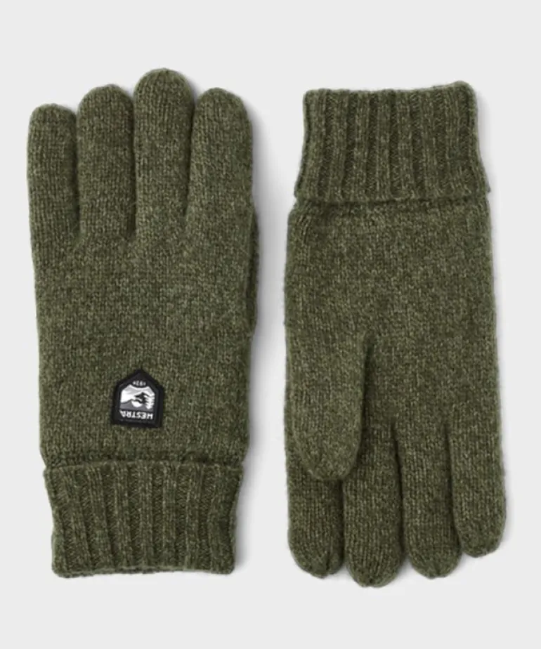 Sale Hestra Basic Wool Glove in Olive Green