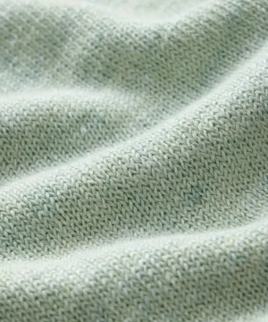 Sale Inis Meáin Washed Linen Henley Polo in Marl Green