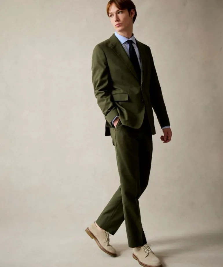 Store Todd Snyder Italian Cotton Sutton Trouser in Olive Green