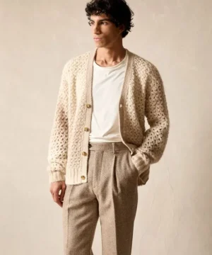 Outlet Todd Snyder Italian Donegal Madison Trouser in Tan Herringbone Brown