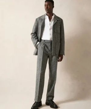 Online Todd Snyder Italian Donegal Side Tab Trouser in Herringbone Grey