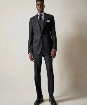 Best Sale Todd Snyder Italian Flannel Sutton Trouser in Windowpane Black
