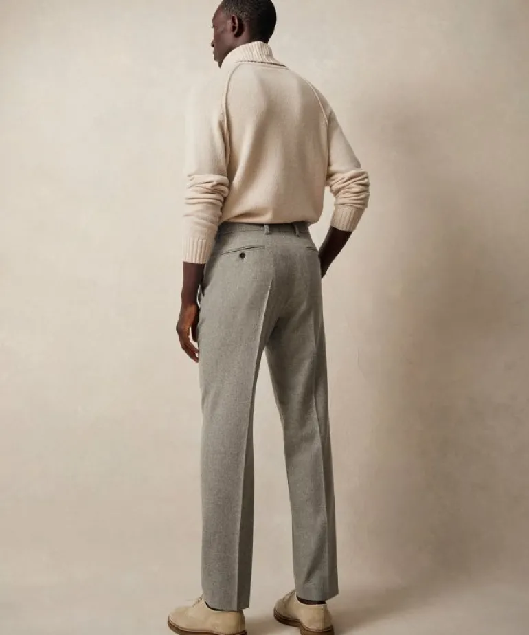 Best Todd Snyder Italian Flannel Sutton Trouser in Light Grey