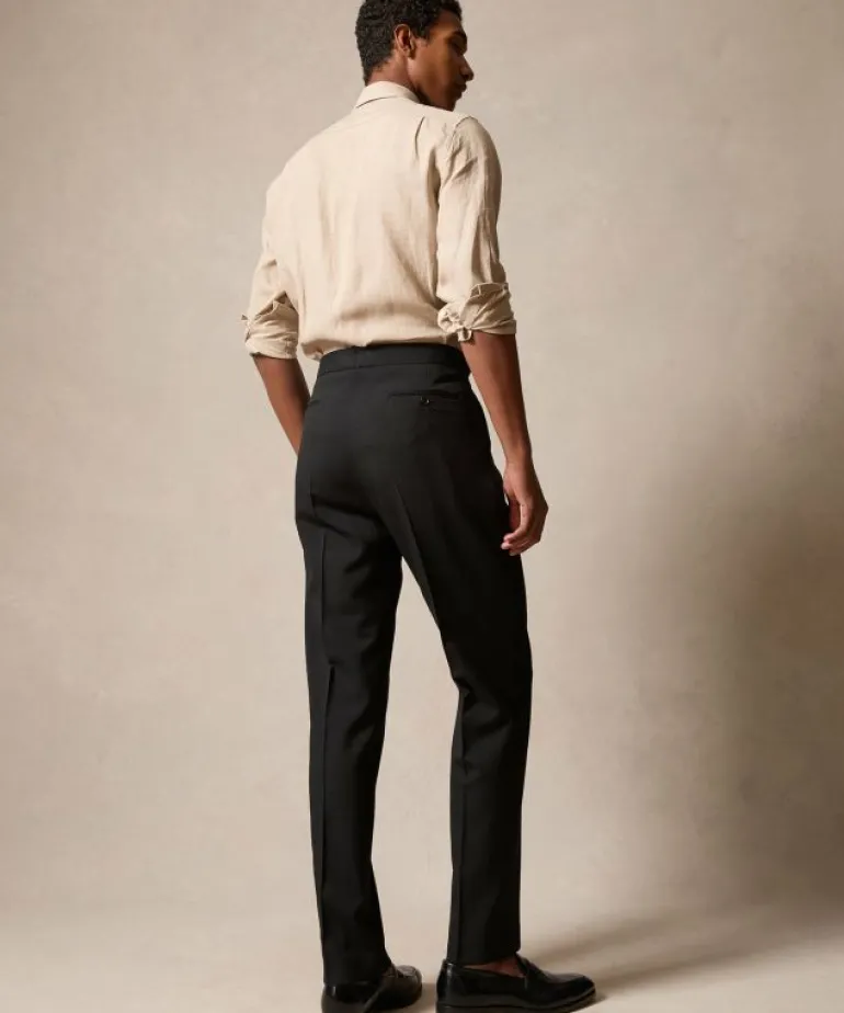 Flash Sale Todd Snyder Italian Gabardine Side Tab Trouser in Black