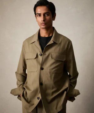 Sale Todd Snyder Italian Gabardine Two-Pocket Overshirt in Mushroom White