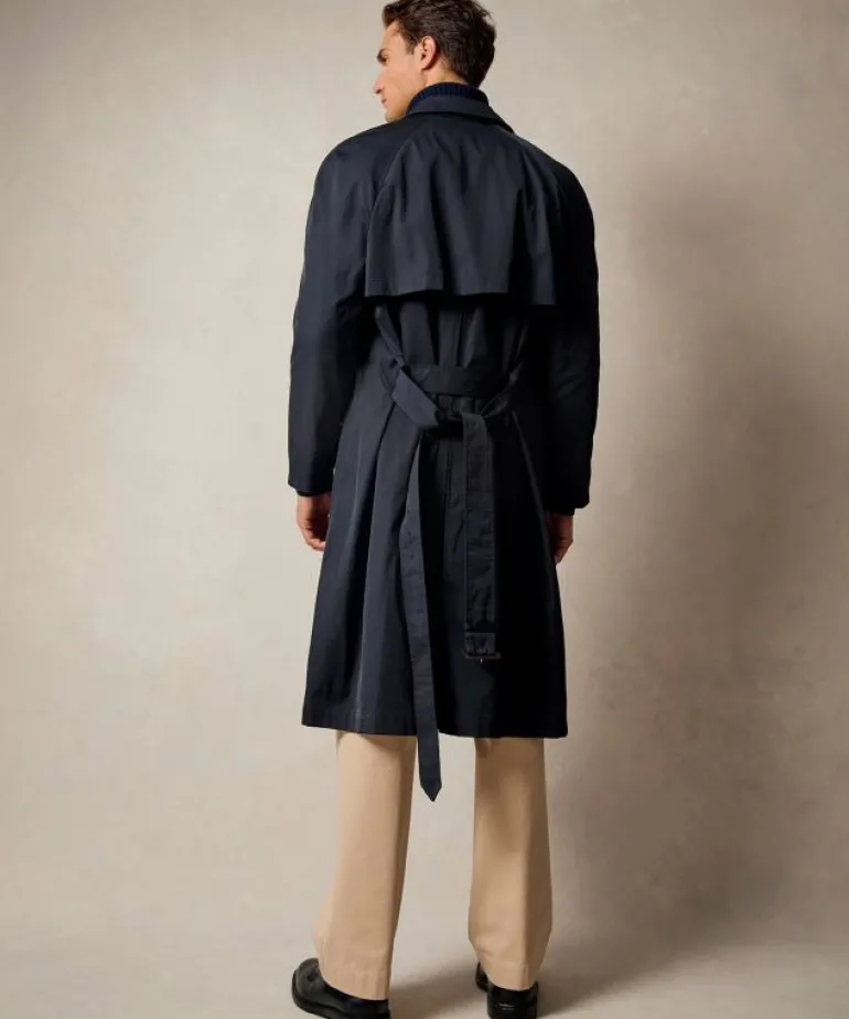 Online Todd Snyder Italian Nylon Trench Coat in Navy Blue