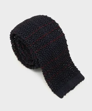 Shop Todd Snyder Italian Silk Knit Tie in Red Stripe White