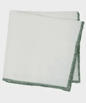 Discount Todd Snyder Italian Tipped Linen Pocket Square in Green