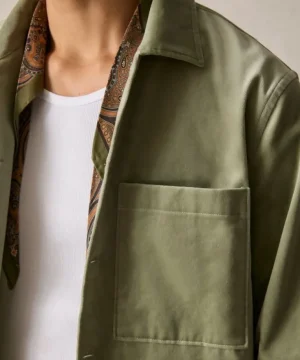 Store Todd Snyder Italian Velvet Overshirt in Dry Sage Green