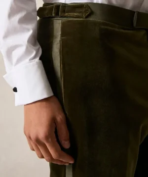 Best Todd Snyder Italian Velvet Tuxedo Trouser in Olive Green