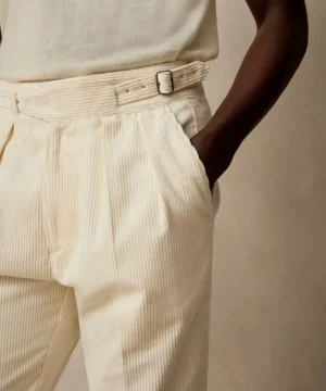 Sale Todd Snyder Italian Wide Wale Corduroy Gurkha Trouser in White
