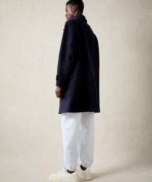 Store Todd Snyder Italian Wool Car Coat in Navy Blue