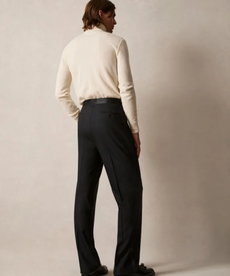 Online Todd Snyder Italian Wool Relaxed Tuxedo Trouser in Black