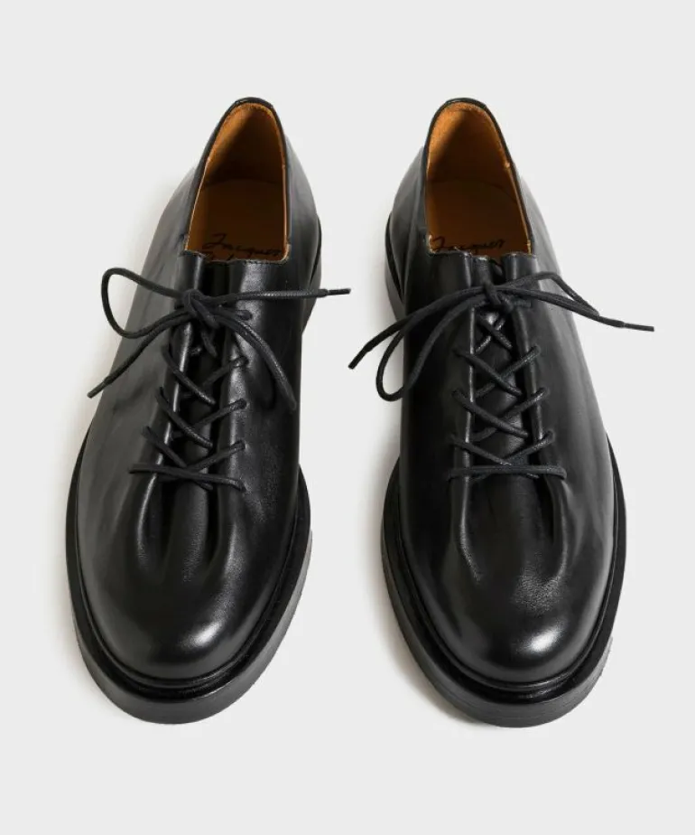Fashion Jacques Solovière Edouard Lace-Up Dress Shoe in Calf Black
