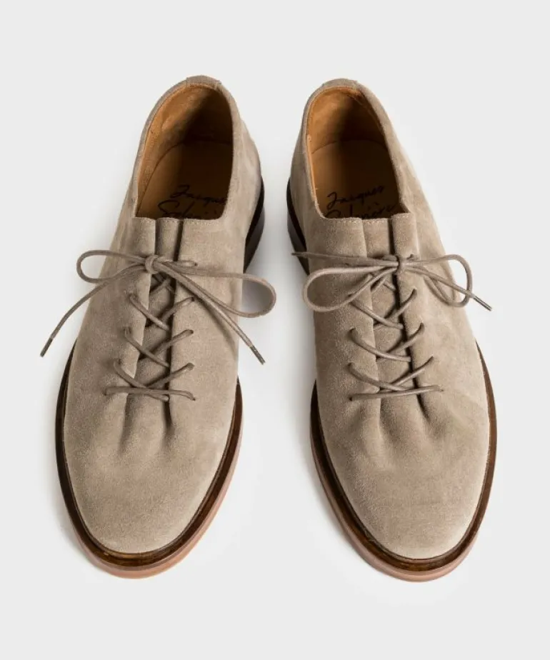 Flash Sale Jacques Solovière Edouard Lace-Up Dress Shoe in Beige Suede Brown