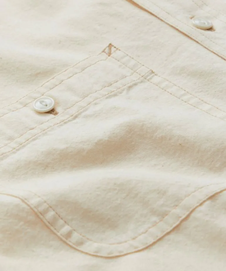 Flash Sale Todd Snyder Japanese Chambray Work Shirt in Off White