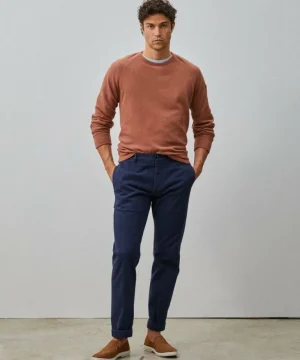 Best Todd Snyder Japanese Selvedge Chino Pant in Navy Blue
