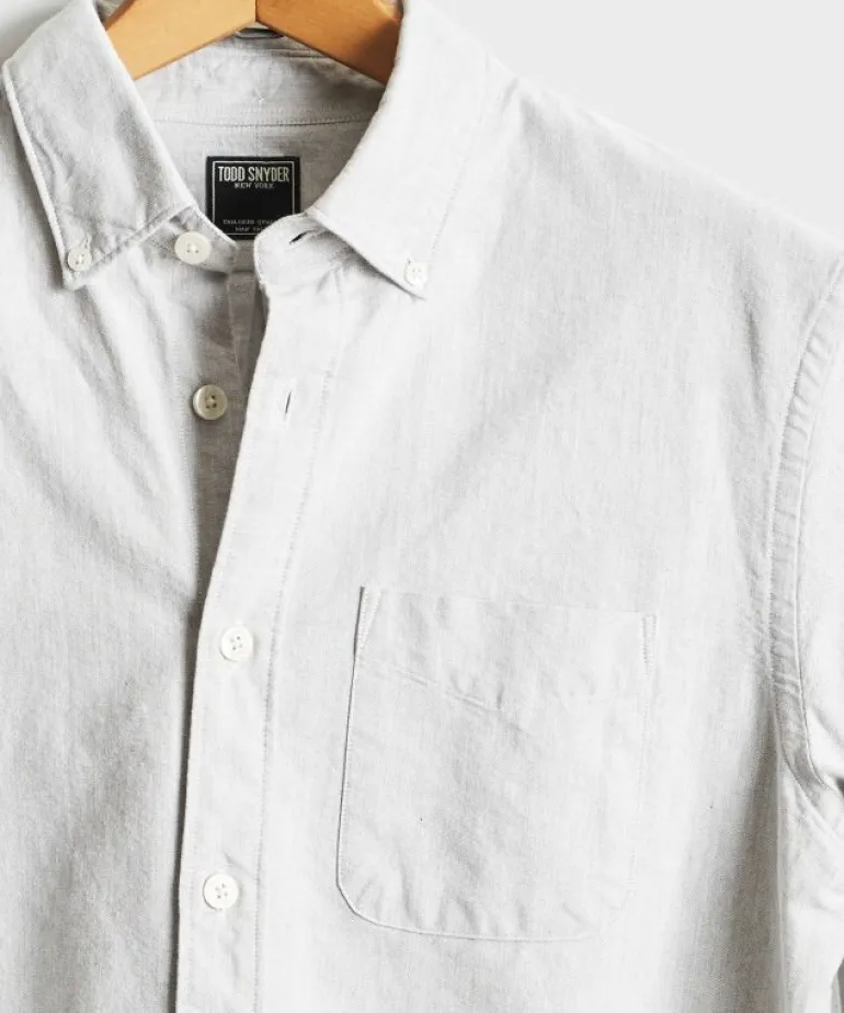 Store Todd Snyder Japanese Selvedge Oxford Button Down Shirt in Grey