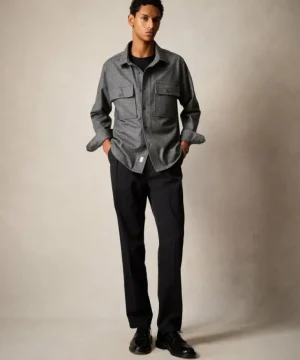 Online Todd Snyder Knit Cashmere Overshirt in Charcoal Black